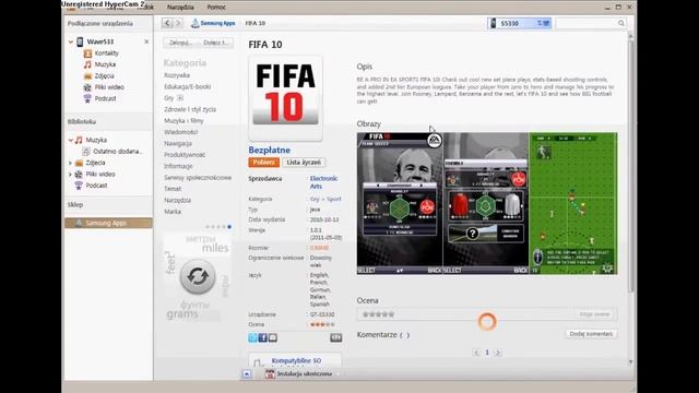 Ściąganie i instalacja aplikacji z Samsung Apps za pomocą programu Kies смотреть онлайн