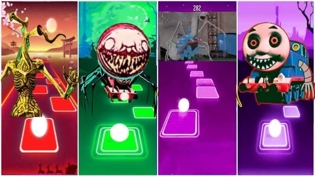 Cursed Thomas 🌟 Skibidi Toilet 🌟 Choo Choo Charles 🌟 Siren Head ⚡ Tiles Hop EDM Rush! смотреть онлайн