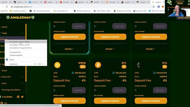 JUNGLESWAP limited supply HIGH APR 60 day farm PtcPat jumping in the project!! DYOR and PUMP IT!!