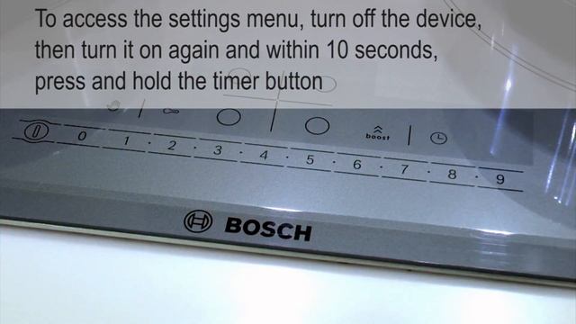 Bosch DirectSelect MAIN HOBS SETTINGS and OPERATIONS смотреть онлайн