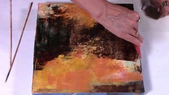 Abstract Art-Texture & Layers-Cold Wax Oil Tutorial Lisa Boardwine смотреть онлайн