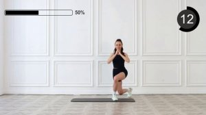 Тренировка на ВСЕ ТЕЛО без прыжков. Упражнения на все тело дома без инвентаря [15 МИН]