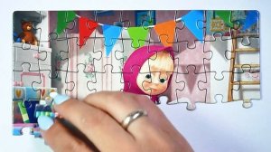 Маша и Медведь. Маша получила подарки - Собираем пазлы для детей. Masha and the Bear Puzzles