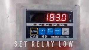 SETTING SV LOW AND HIGH. FILLING WEIGHING CAS CI-1560A