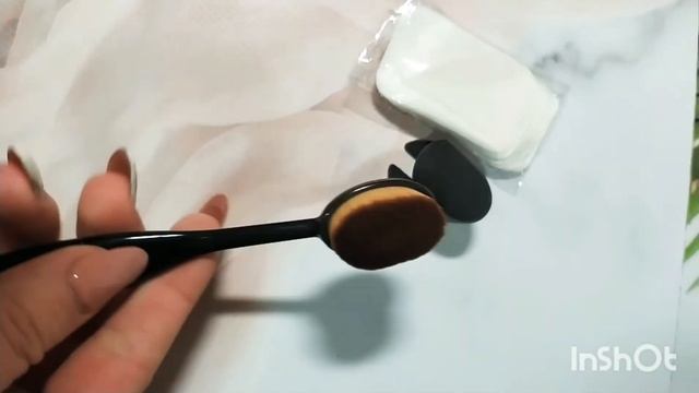 Посылка с AliExpress.Обзорная часть Мягкая овальная кисть для макияжа смотреть онлайн