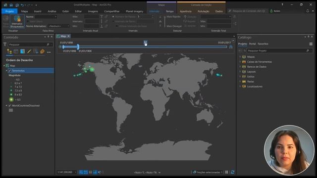 Como configurar intervalos de tempo no ArcGIS Pro - Time and Range смотреть онлайн