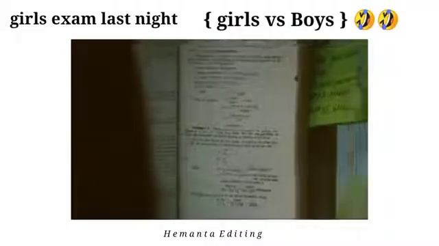 Girls vs boys exam last night funny videos 😂🤣🤣 смотреть онлайн