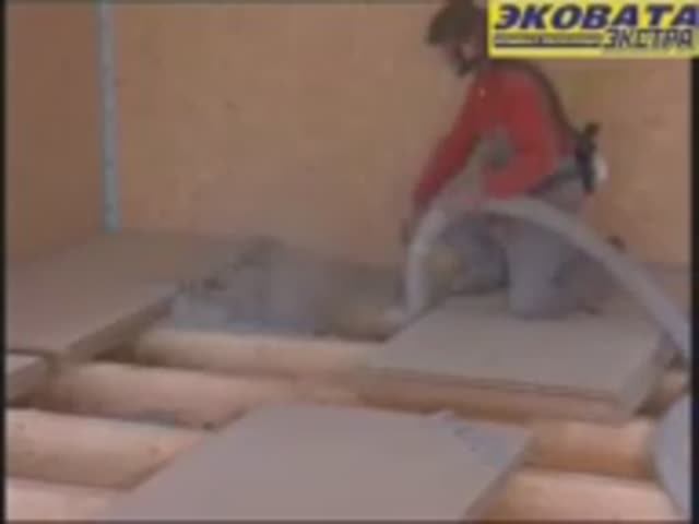 Задувка эковаты выдувной установкой механизированная укладка смотреть онлайн