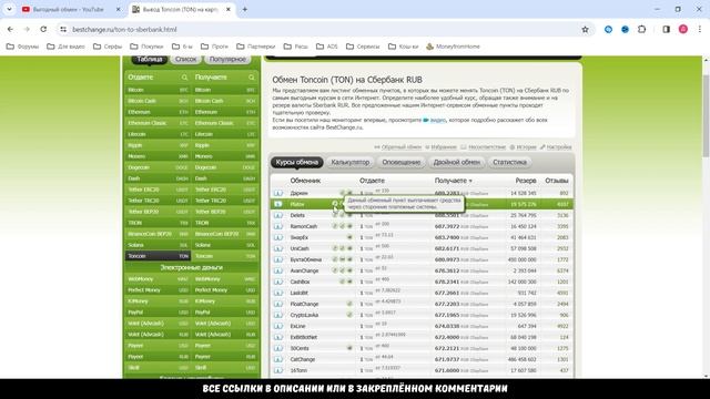 Выгодный обмен криптовалюты Ton | Как продать Toncoin? | Где купить Тон недорого? | BestChange