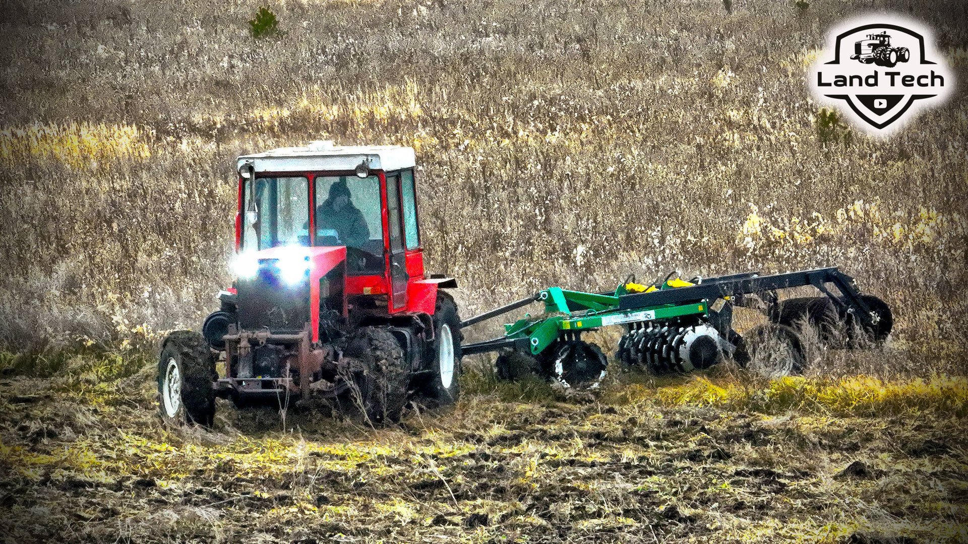 Разработка залежных земель на колесном тракторе ДТ-75! Новый дискатор от Радогост-Маш! смотреть онлайн