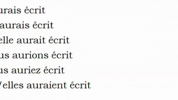 Изучение французского языка = Спряжение глаголов = Écrire