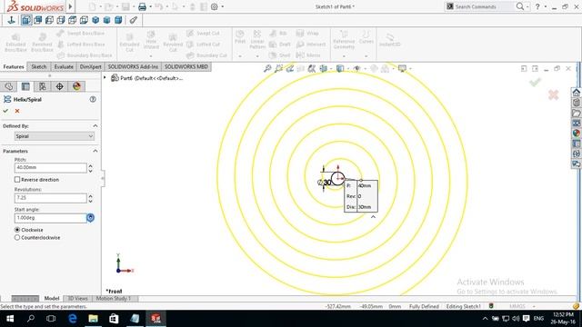 How to Create / Make Spiral in SolidWorks смотреть онлайн