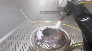 Работаем песком в аквабластинге.