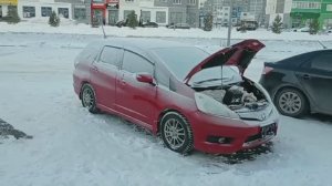 Заводим Фит Шатл ГИБРИД после простоя на морозе -35