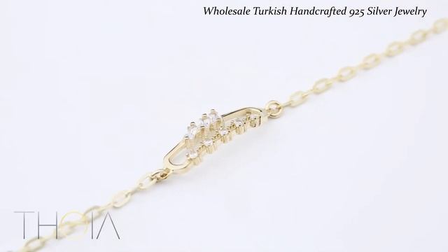 Dainty Rectangle Design Baguette Charm Bracelet 925 Sterling Silver Jewelry смотреть онлайн