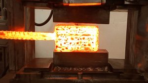 13 Ковка дамаска на самодельном прессе | Дамасская сталь