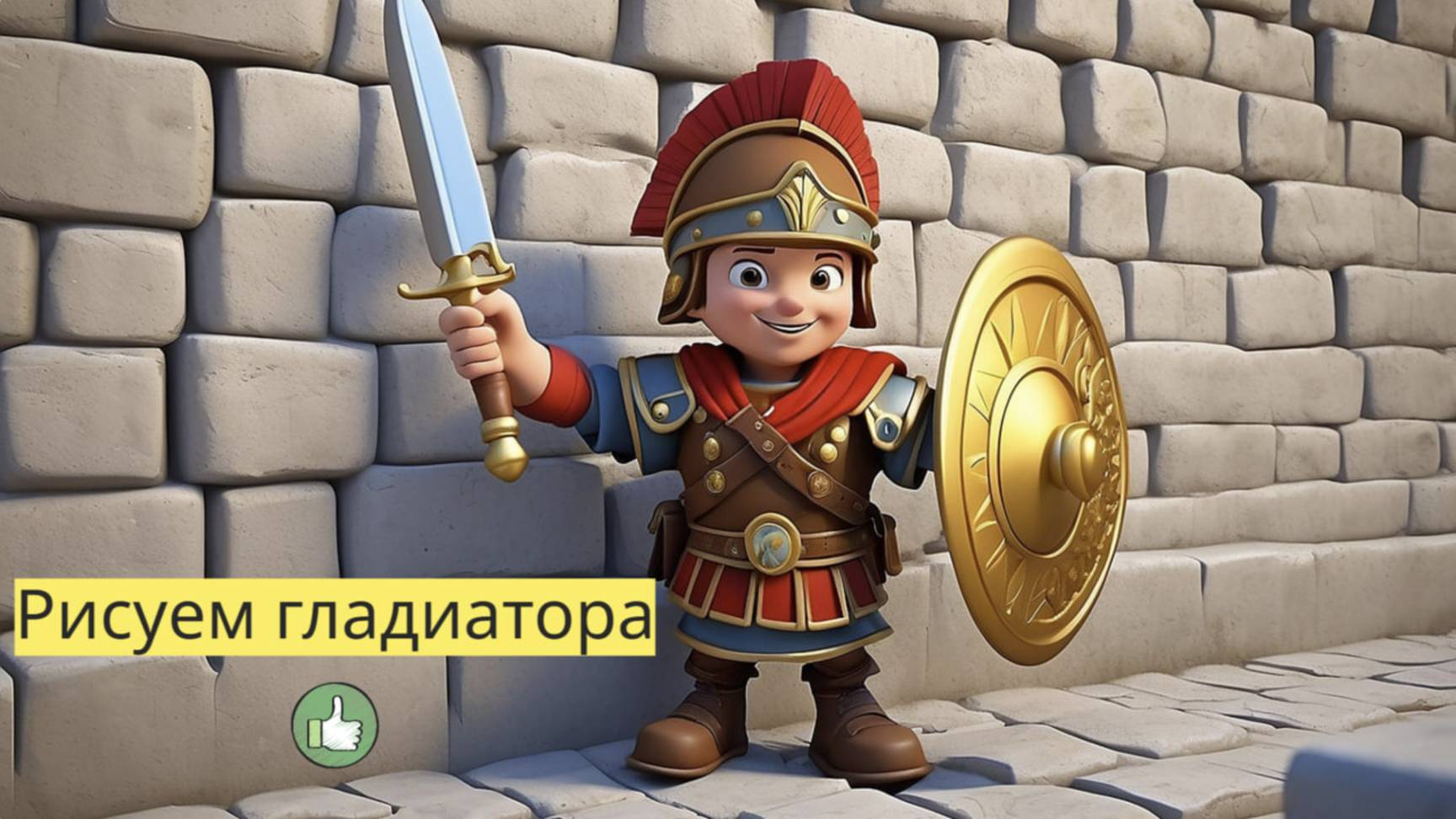 Маленькие художники: Рисуем гладиатора - Детский образовательный мультфильм смотреть онлайн