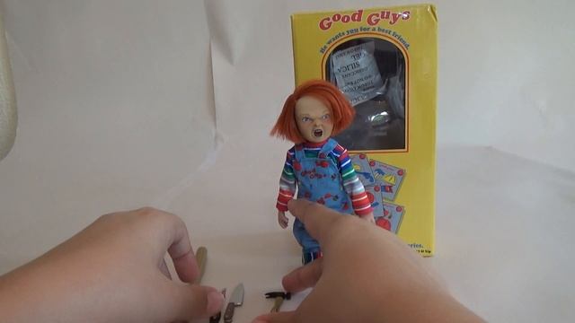 collectible spot NECA Childs play retro cloth Chucky action figure review смотреть онлайн