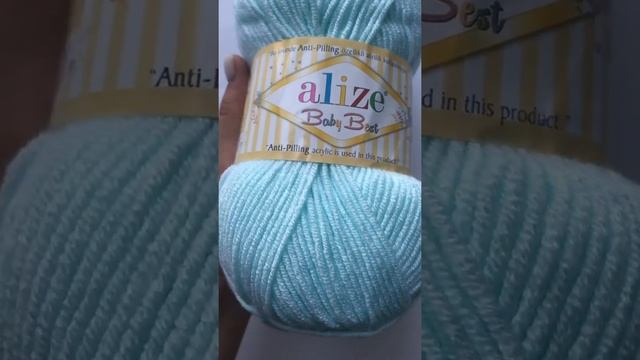 Подробный обзор пряжи Alize Baby Best(анти-пиллинг акрил с бамбуком) №514 Мята смотреть онлайн