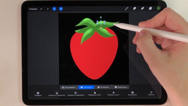 Рисуем клубнику в Procreate - Уроки рисования на iPad для начинающих смотреть онлайн