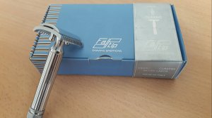Бритье. Обзор на безопасную бритву Fatip Grand open comb chrome. Safety razor review.