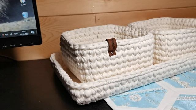 корзины из трикотажной пряжи Biskvit