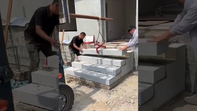 Монтаж сборных ступеней