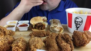 ASMR MOST POPULAR FOOD at KFC (Fried Chicken, Spicy Wings, Tenders & Fries) Eating Sounds *MUKBANG