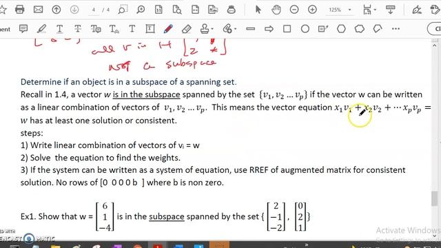 Linear Algebra Ch 4.1 Vector spaces and Subspaces # 3 смотреть онлайн