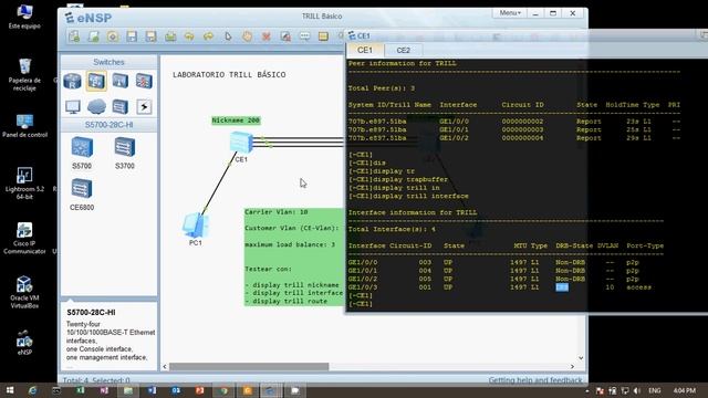 Basic TRILL Lab using Huawei CE6800 switches with eNSP (spanish) смотреть онлайн