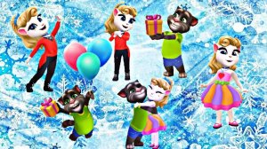 Зимняя обнова в игре Анджела2❄️☃️🎉🥳 пришлось снимать с двух мобил воскрешение видоса