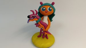 Лепка для детей. Лепим Девочку с собачкой из мультика Ум и Хрум