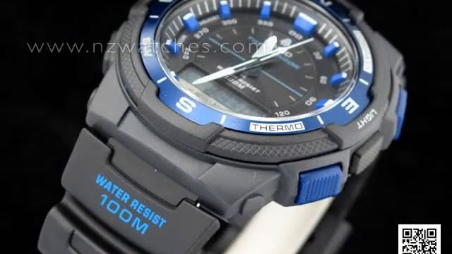 Casio Twin Sensor Compass Thermometer Moon data Watch SGW-500H-2B, SGW500H смотреть онлайн
