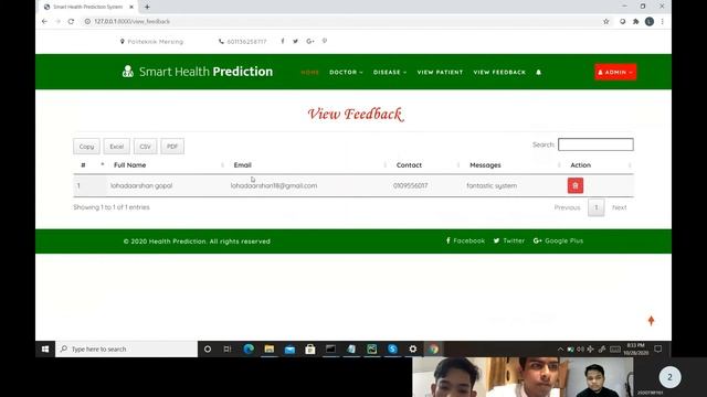 Final Year Project : Smart Health Prediction смотреть онлайн