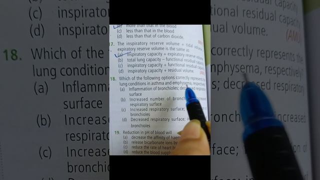 Breathing and Exchange of Gases ~ NEET PYQS 🫀🔥 #biology #humanphysiology #neet2024 смотреть онлайн