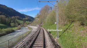 ★ 4K ★ Поездом из Шпиц в Цвайзиммен, Швейцария! ★ 4K 60fps UHD HDR ★