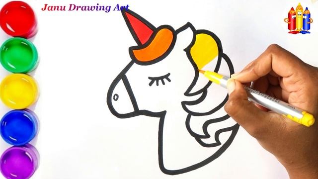 How to Draw a Pony Rainbow | step by step drawing and coloring for beginners to HD Drawing |Janu Ar смотреть онлайн