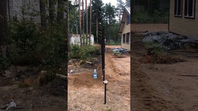 Монтаж забора из металлического штакетника в СПБ и Лен. обл. #стройка #дача