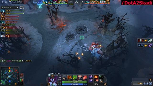 TNC Armel - [Queen of Pain] Your Top1 MMR Shadow Blade Build dota 2 7.21d pro Gameplay смотреть онлайн