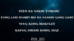 Wag Ipagsabi - Dreycruz feat. Bert Symoun (lumayo layo ka sakin ayoko sa maasim) Lyrics