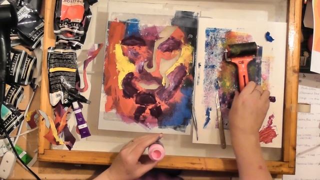 GEL PLATE REDUCTION PRINTING - Trial And Error - PART TWO