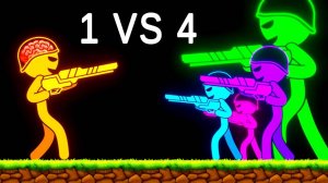 98. Битва ИИ стикменов  | Stickman AI War | Кто победит?