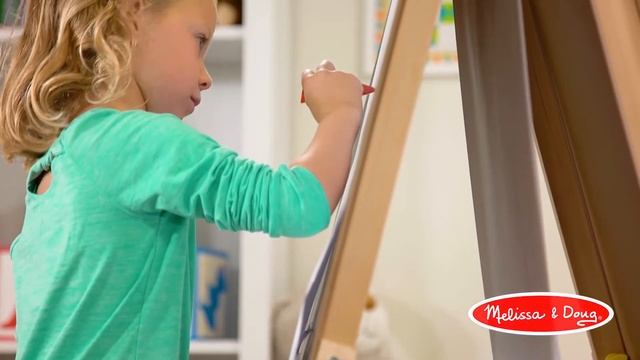 Melissa & Doug Deluxe Magnetic Standing Art Easel รุ่น 9336 ชุดกระดานสองหน้าที่ครบครัน смотреть онлайн
