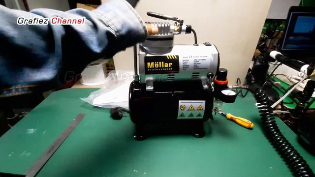 UNBOXING AND REVIEW MOLLAR MINI COMPRESOR | KOMPRESOR AIR BRUSH YANG TIDAK BERISIK смотреть онлайн