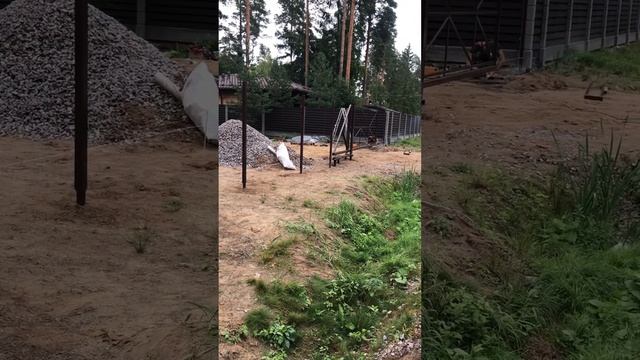 Монтаж забора из металлического штакетника в СПБ и Лен. обл. #стройка #дача