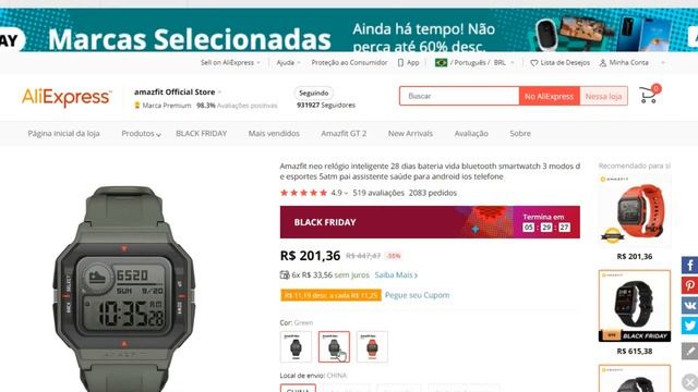 ÚLTIMAS HORAS de BLACK FRIDAY: Smartwatches pelo MENOR PREÇO! смотреть онлайн