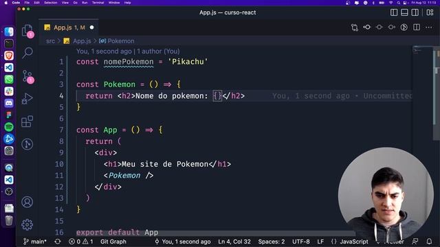 Curso de React - Aula 3: O que são componentes? E JSX? смотреть онлайн