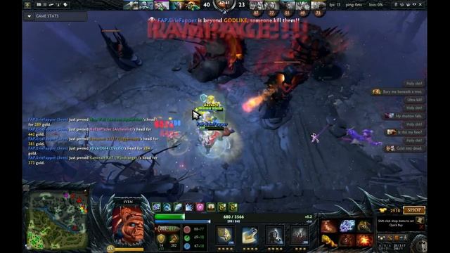 Dota 2 Sven RAMPAGE !!! #1 смотреть онлайн