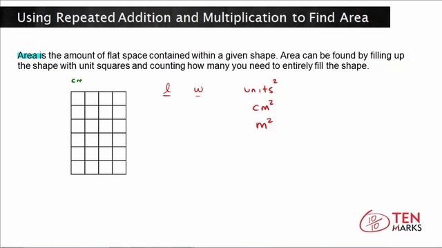 Using Repeated Addition and Multiplication to Find Area: 3.MD.7a смотреть онлайн