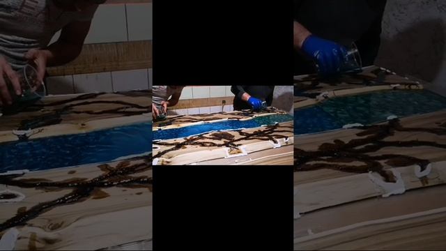 Стіл з ГОРІХА та ЕПОКСИДКИ